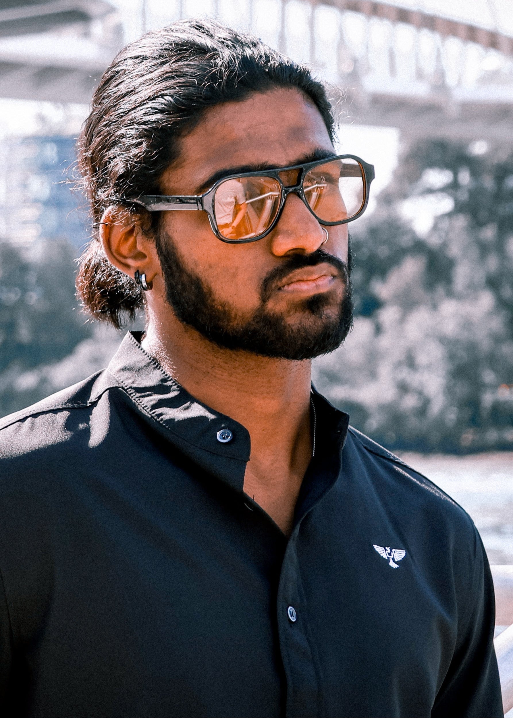 Vulcano Slim Fit Banded Collar Shirt