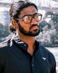 Vulcano Slim Fit Banded Collar Shirt