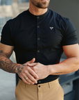 Vulcano Slim Fit Banded Collar Shirt