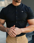 Vulcano Slim Fit Banded Collar Shirt