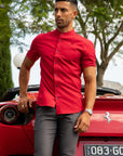 Rapallo Slim Fit Banded Collar Shirt