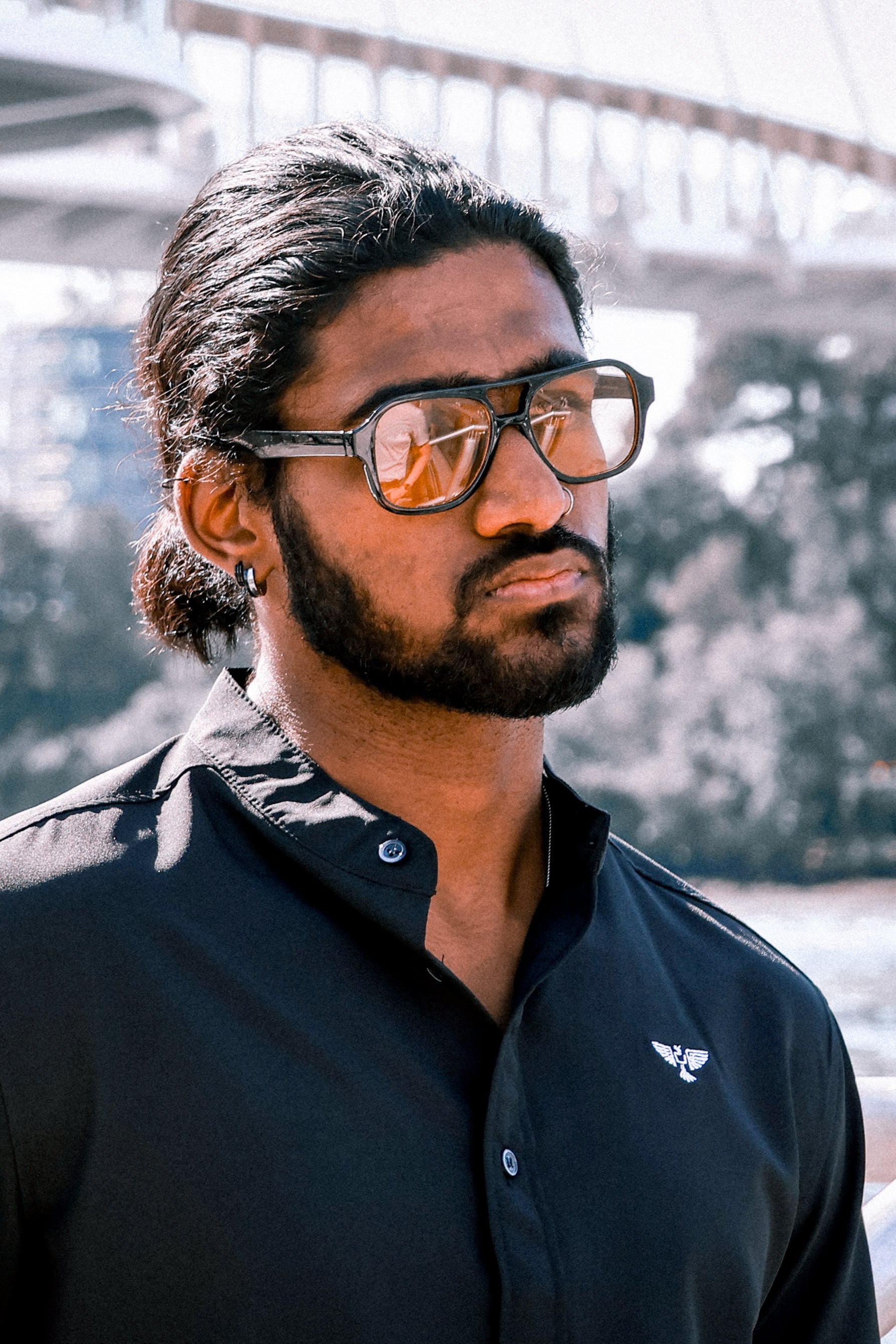 Vulcano Slim Fit Banded Collar Shirt