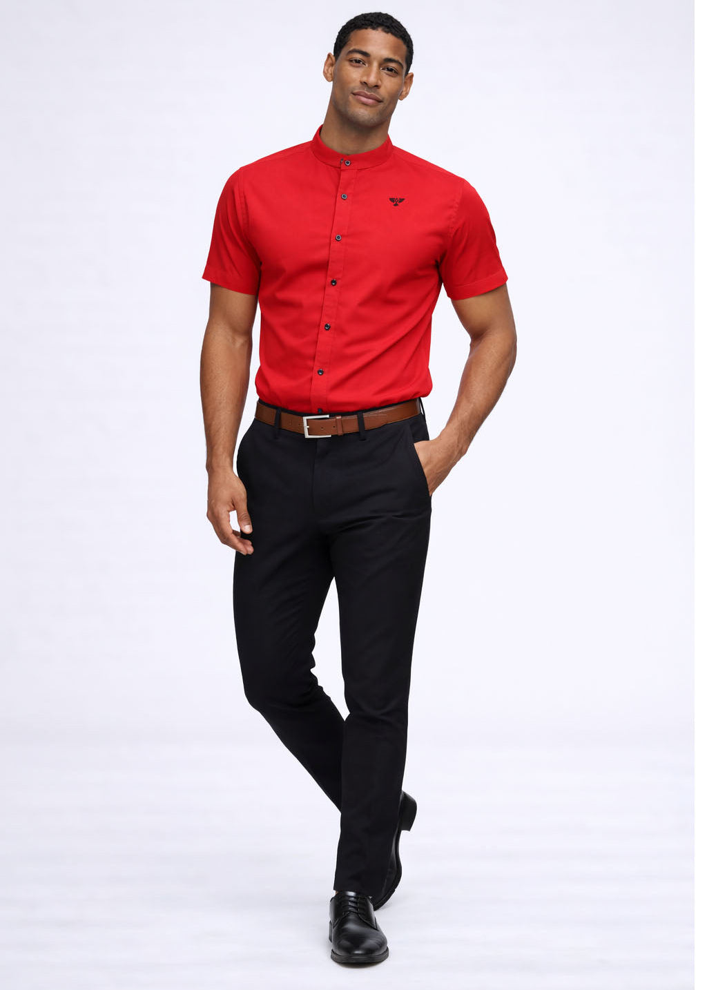 Rapallo Shirt | Grandad Collar Muscle Fit