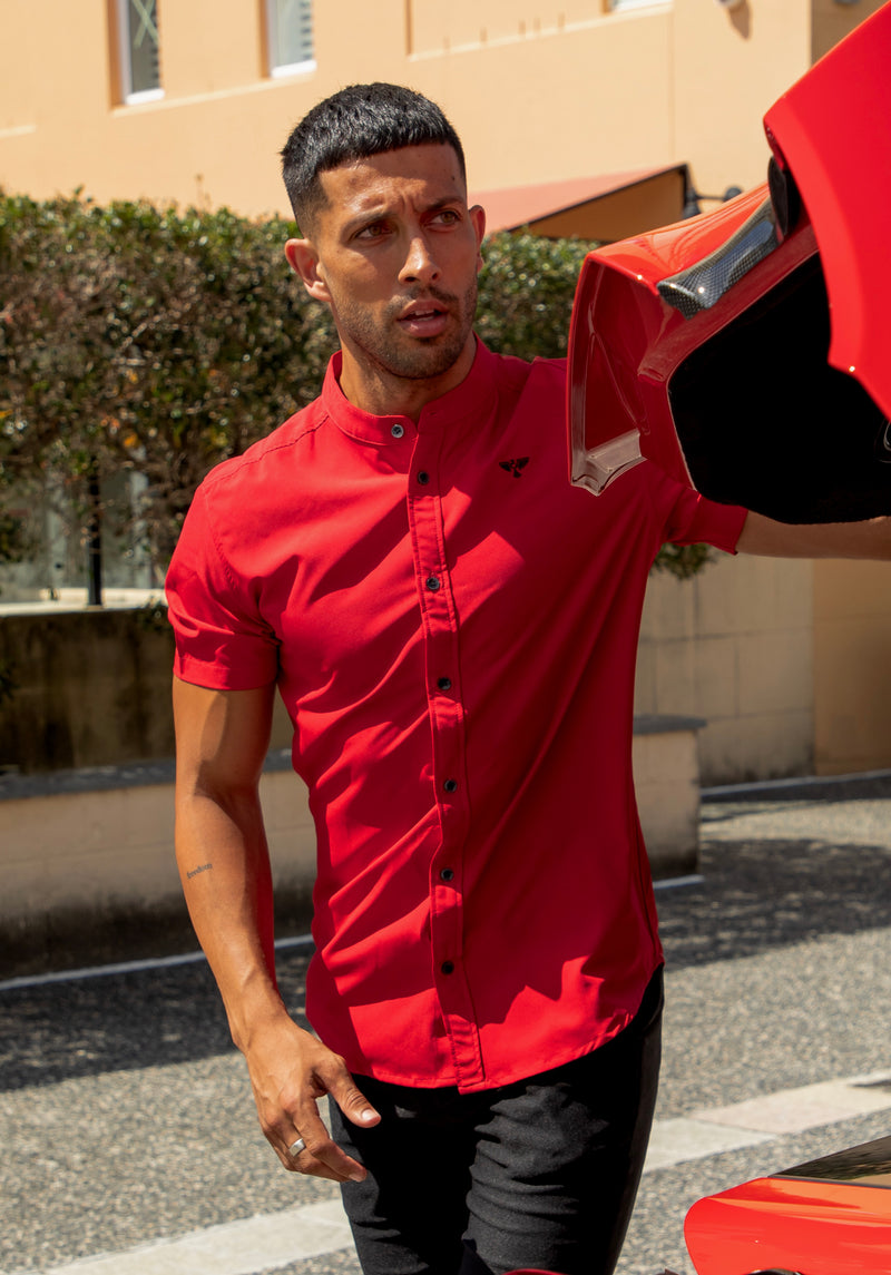 Rapallo Slim Fit Banded Collar Shirt