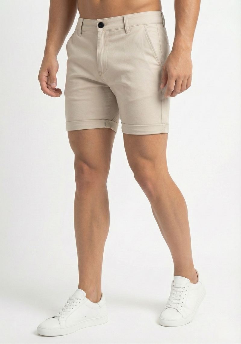 Capri Chino Shorts | Tailored Stretch - Stone