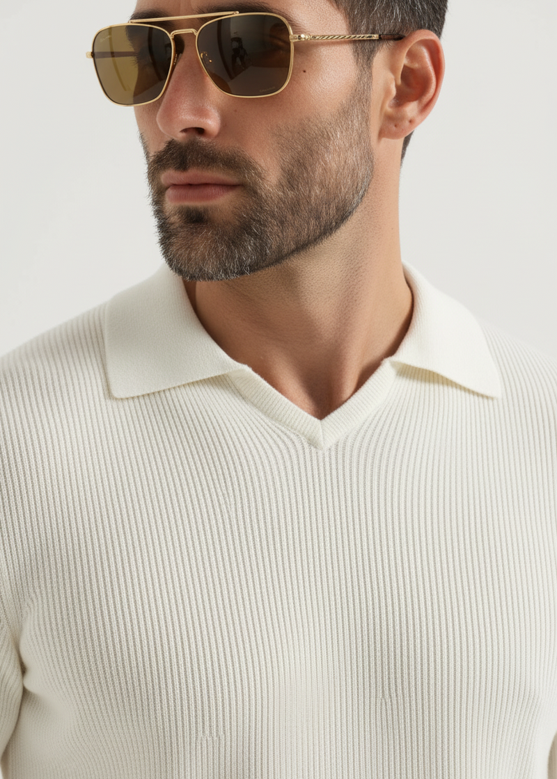 Beige Polo Accurate Close-Up - Chest Texture