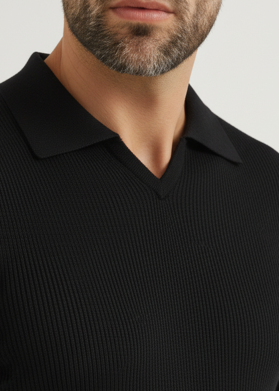 Black Polo - Slim Fit Portrait