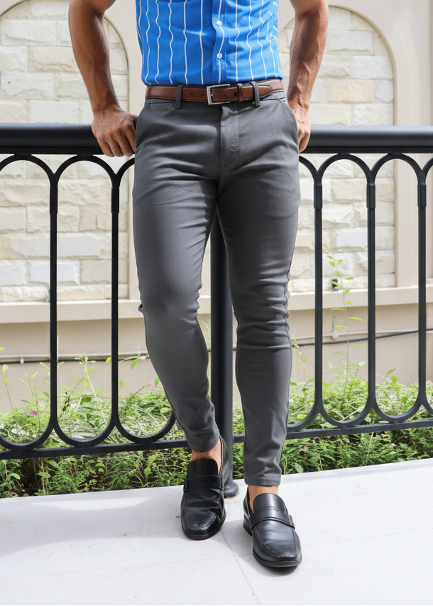 Charcoal Grey Chino Standing