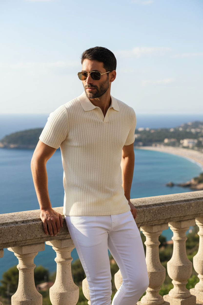 Cream Polo White Jeans - By Balustrade