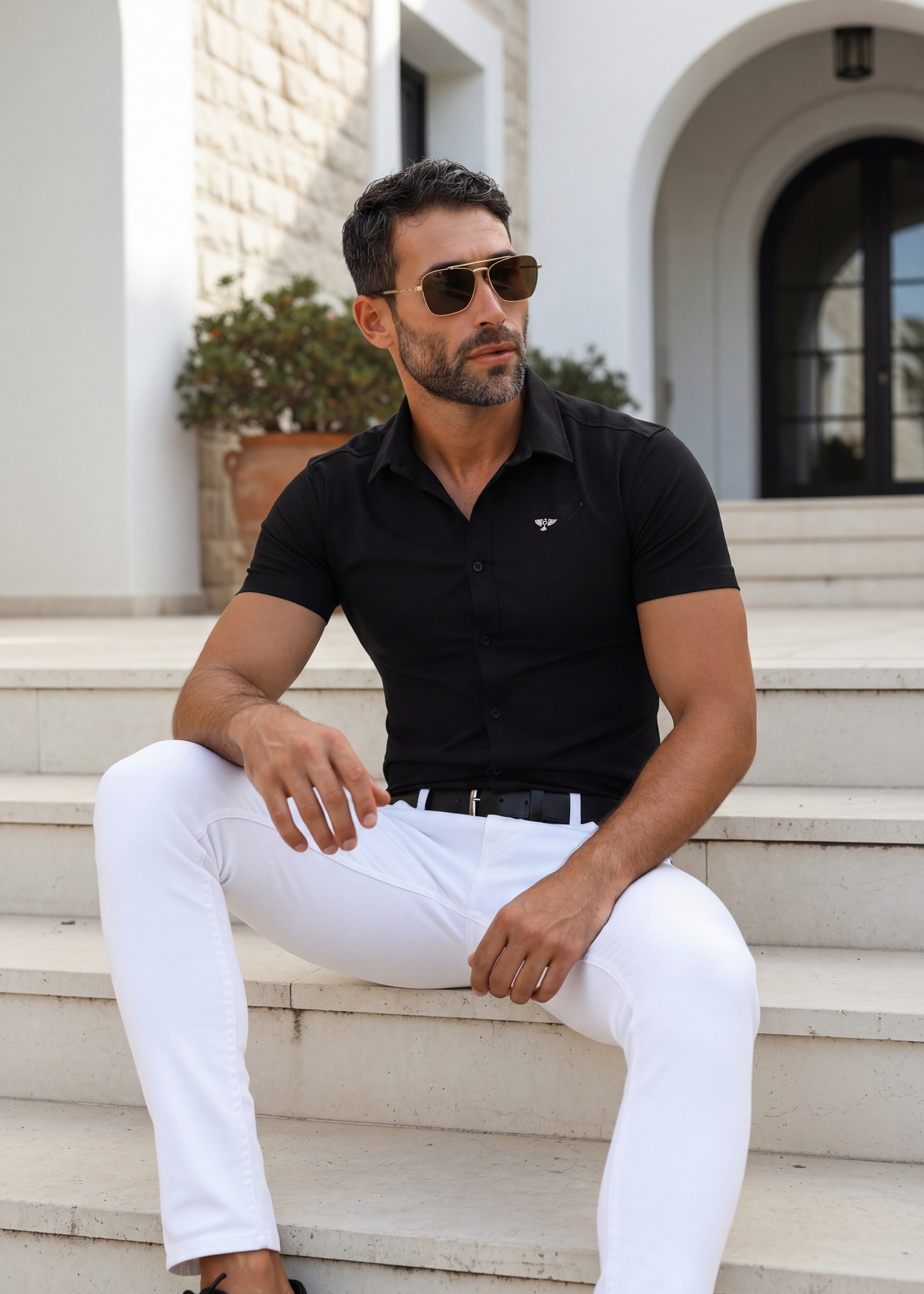 Vulcano Shirt | Short Sleeve Muscle Fit