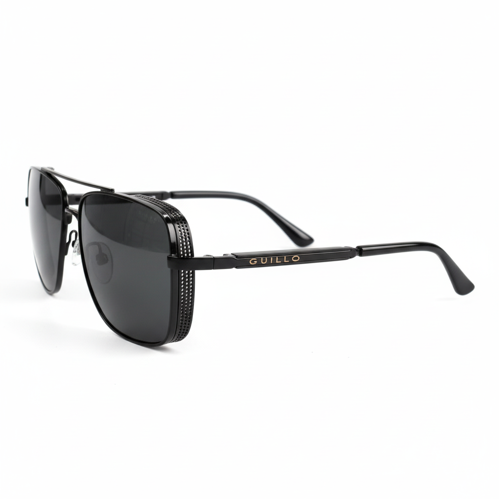 Side profile with branding